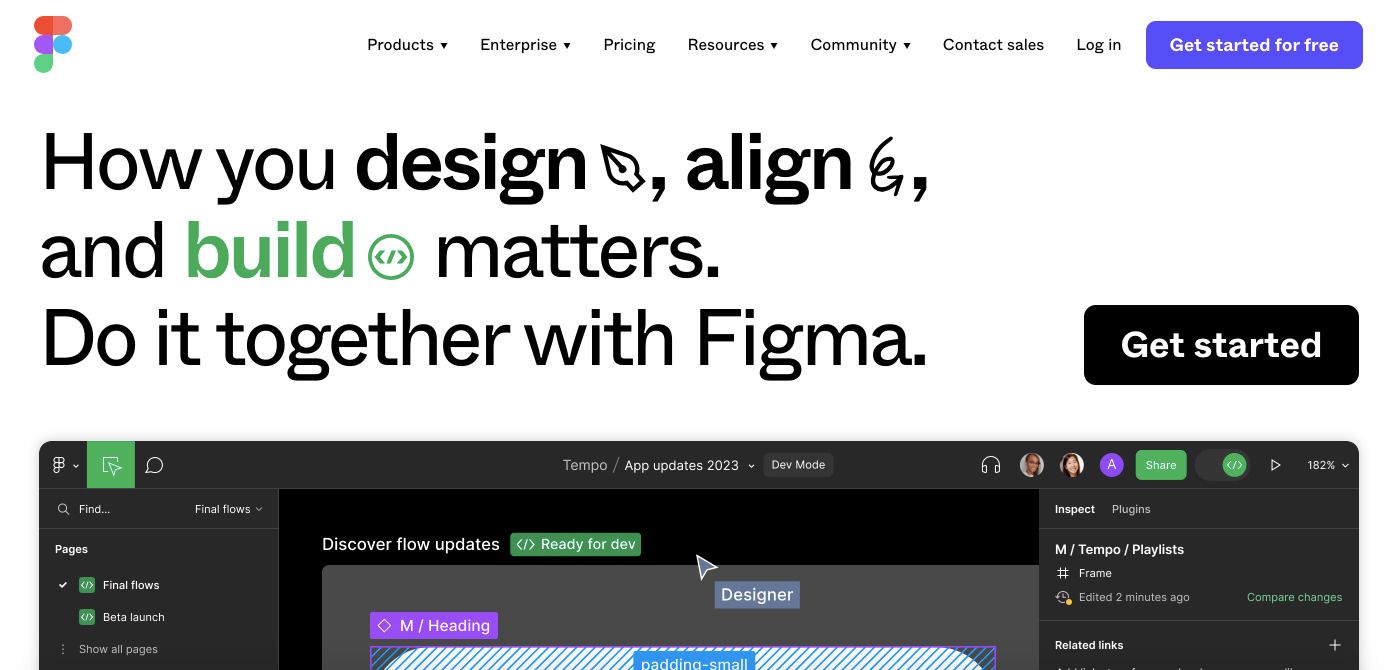 Интерфейс сайта Figma