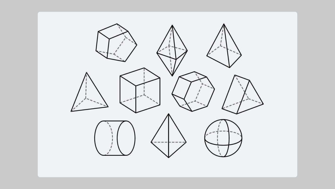 Упражнение для скетчинга с рисованием геометрических фигур