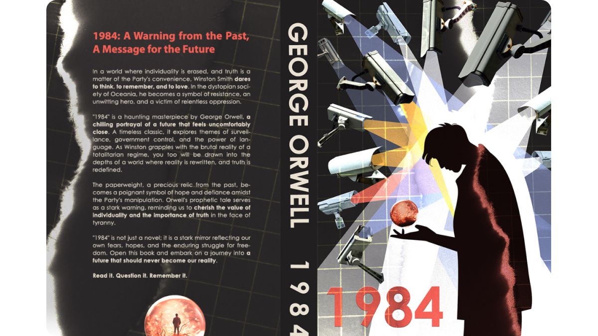 Иллюстрации к обложке книги Джорджа Оруэлла 1984
