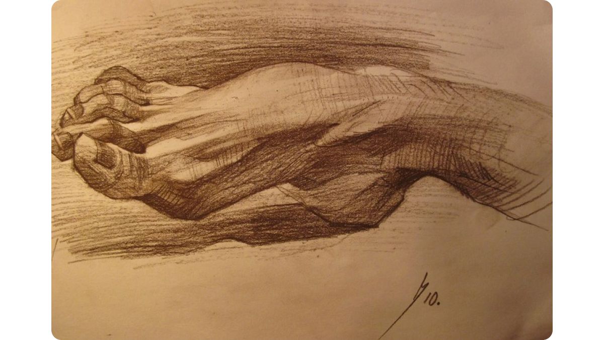 Вася Когутич. Зарисовка ноги человека