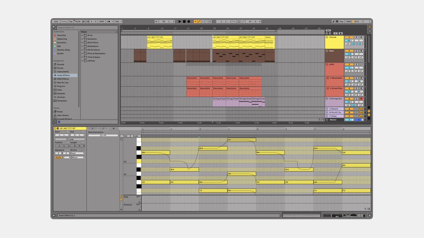 Интерфейс Ableton Live