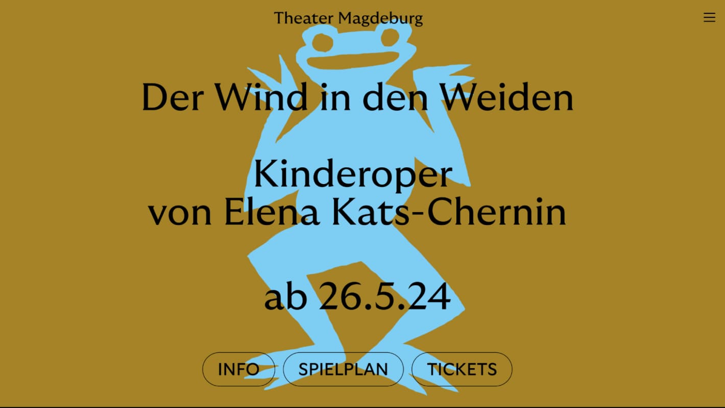 Theater Magdeburg. Шрифты GT Ultra + GT Ultra Median